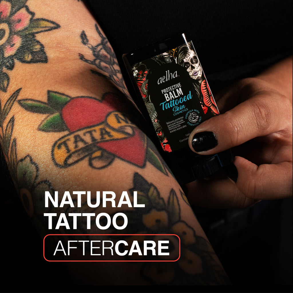 Aelha Tattoo Balm With Essential Oils for Tattooed Skin - Protective Formula for Tattoo Care, Maintains Tattoo Integrity