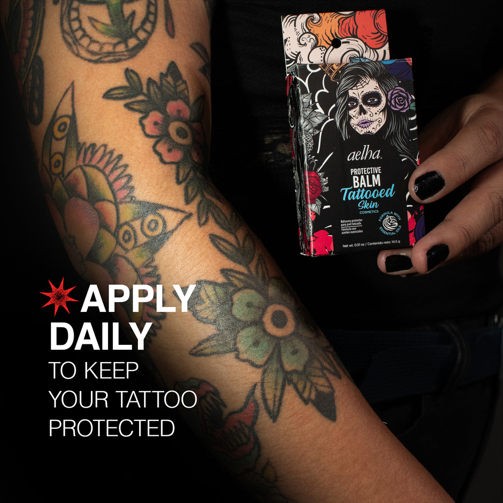 Aelha Tattoo Balm With Essential Oils for Tattooed Skin - Protective Formula for Tattoo Care, Maintains Tattoo Integrity