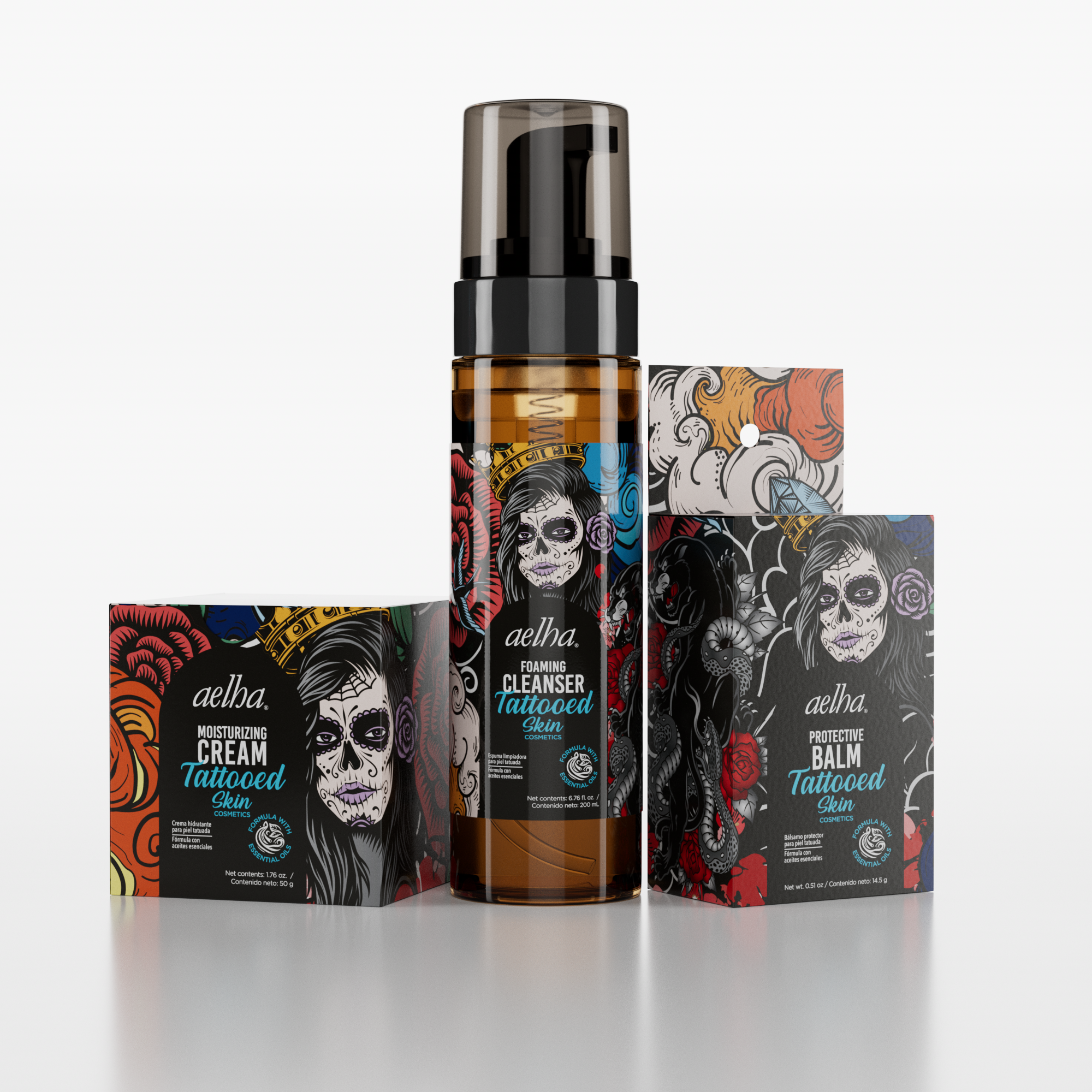 Aelha Tattoo Care Bundle – Complete 3-Step Aftercare Kit