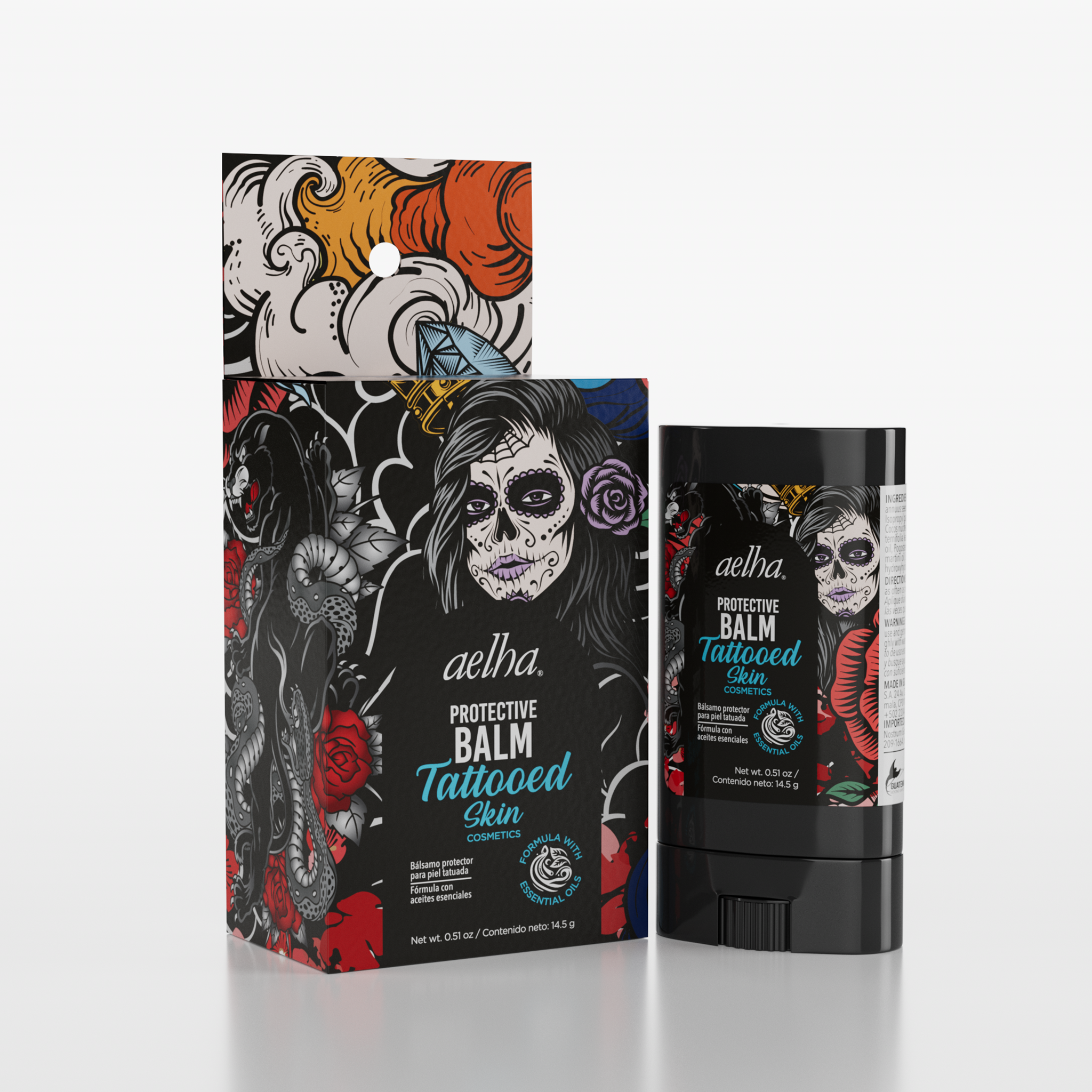 Aelha Tattoo Balm With Essential Oils for Tattooed Skin - Protective Formula for Tattoo Care, Maintains Tattoo Integrity