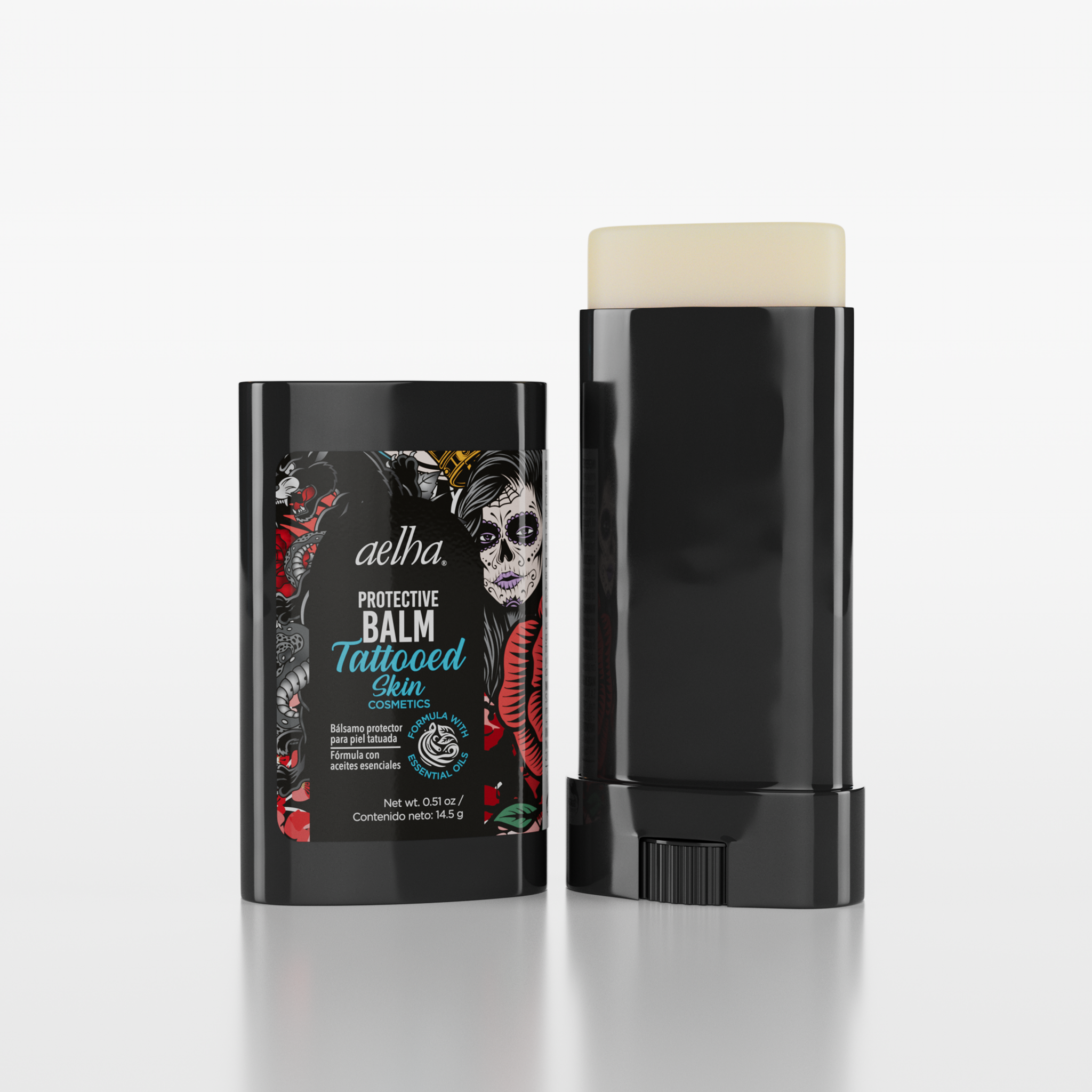 Aelha Tattoo Balm With Essential Oils for Tattooed Skin - Protective Formula for Tattoo Care, Maintains Tattoo Integrity